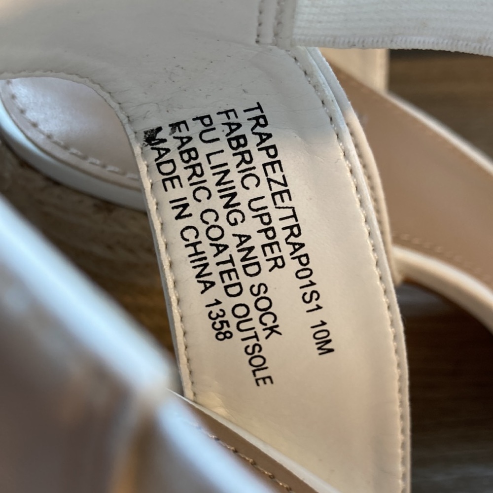 Steve Madden trapeze white block heel sandals 10 - Picture 7 of 13